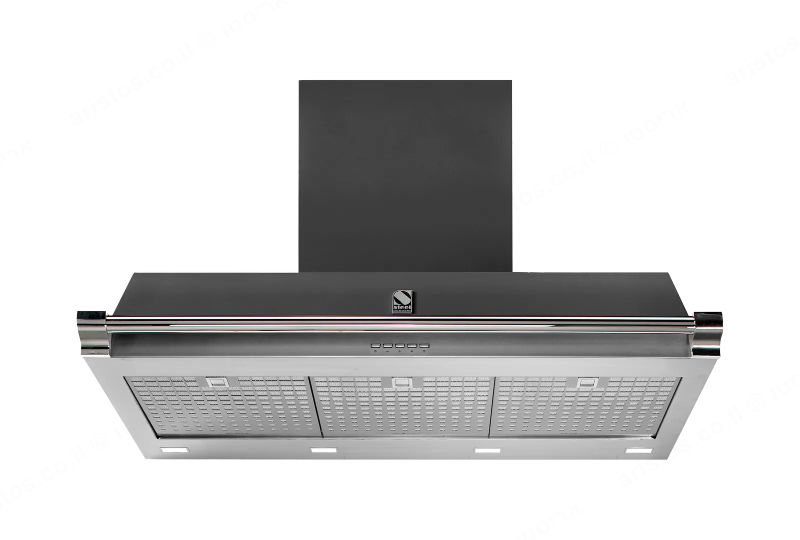 Steel קולט אדים 90 ס"מ סדרת Ascot תוצרת Steel דגם AKL90 גימור שחור פחם — תמונה 2